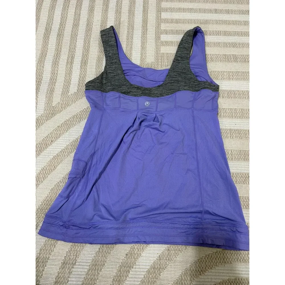 Lululemon Purple Athletic Tank Top Size 8 Women's